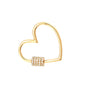 Heart earrings 14k